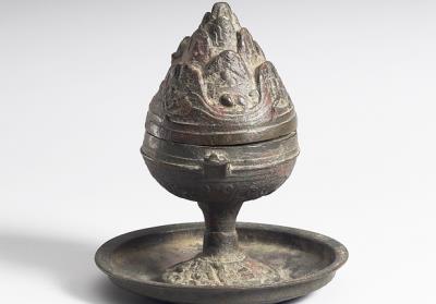 图片[3]-Incense burner in boshan mountain shape, Han dynasty (206 BCE-220 CE)-China Archive